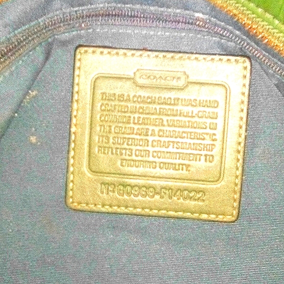 Coach Emerald Green Vintage Purse - Picture 4 of 6